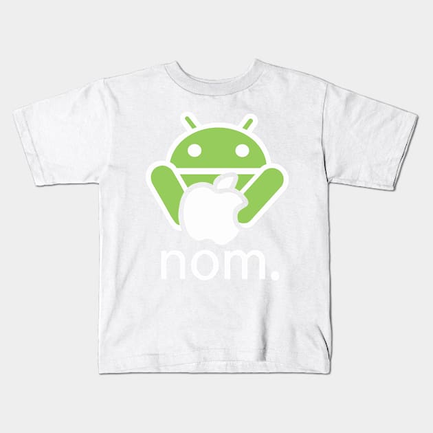 Droid Nom Kids T-Shirt by Faltra